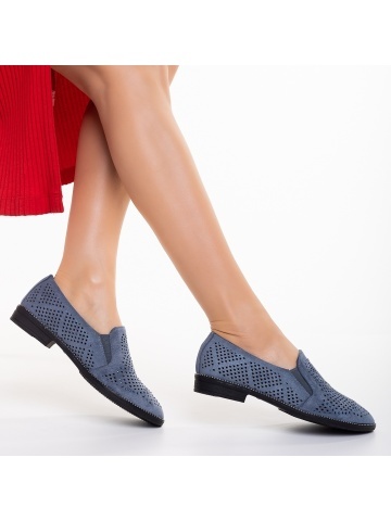 Aubrie kék női espadrile, textil anyagból készült - Img 5
