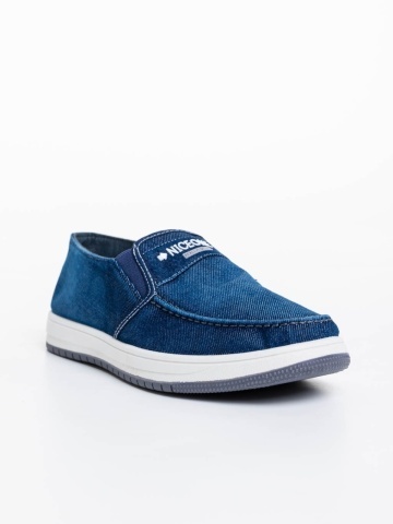 Marcos kék férfi espadrille textil anyagból - Img 4
