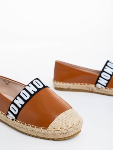 Rodica tevebarna női espadrille ökológiai bőrből - Img 5