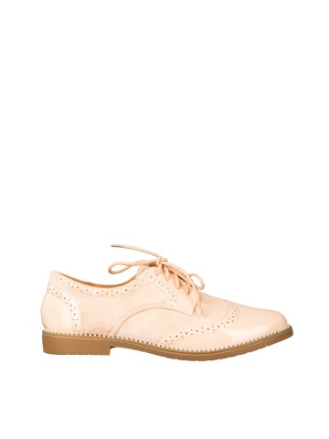 Bergo női rózsaszin alkalmi műbőr cipő - Img 6
