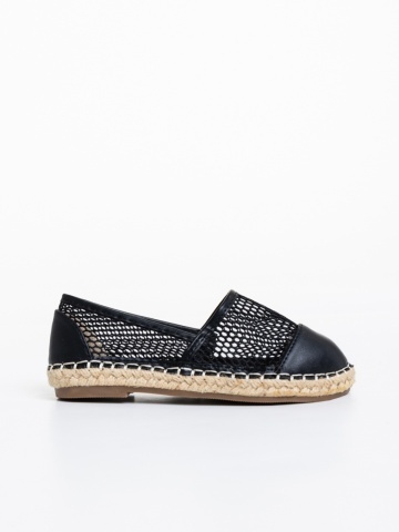 Guapissima fekete gyerek espadrille textil anyagból és ökológiai bőrből - Img 4