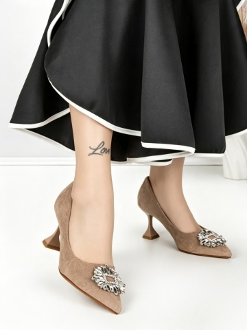 Stiletto cipő Velenzae Őszibarack