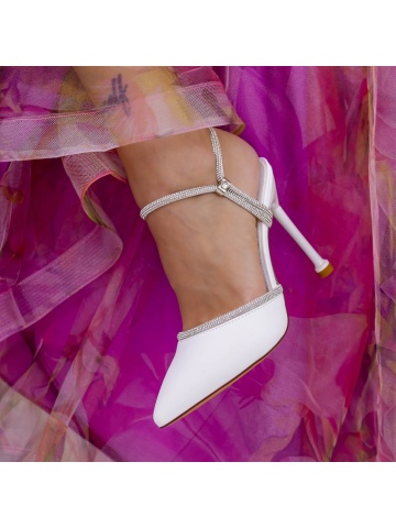 Stiletto cipő Flamina Fehér - Img 3