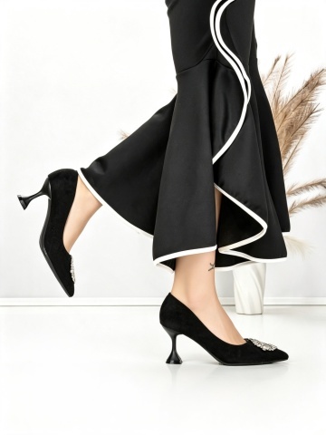 Stiletto cipő Velenzae Fekete - Img 2