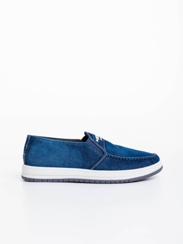 Marcos kék férfi espadrille textil anyagból - Img 2