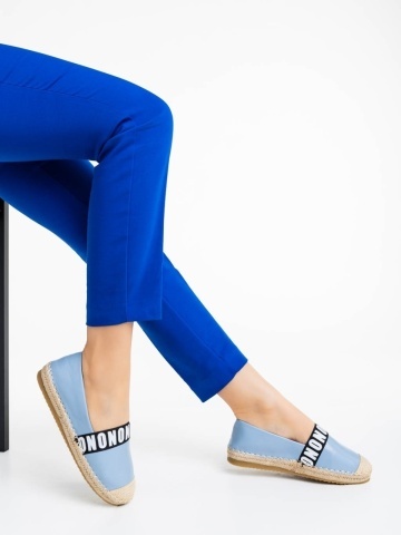 Rodica kék női espadrille ökológiai bőrből - Img 3