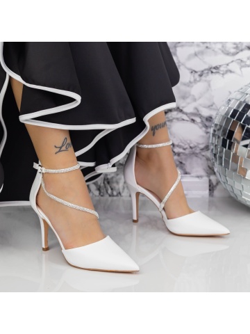 Stiletto cipő Velana Fehér - Img 2