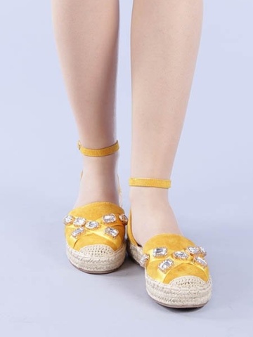 Raluca sárga női espadrille - Img 5