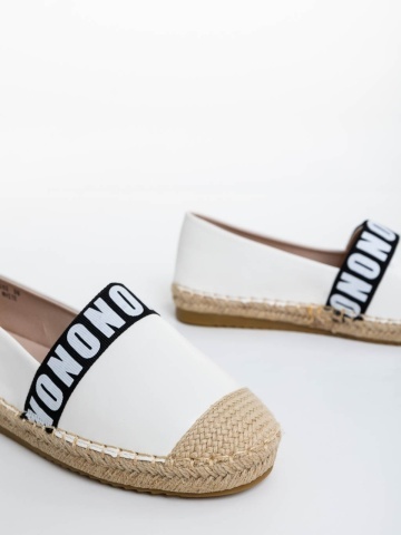 Rodica fehér női espadrille ökológiai bőrből - Img 5