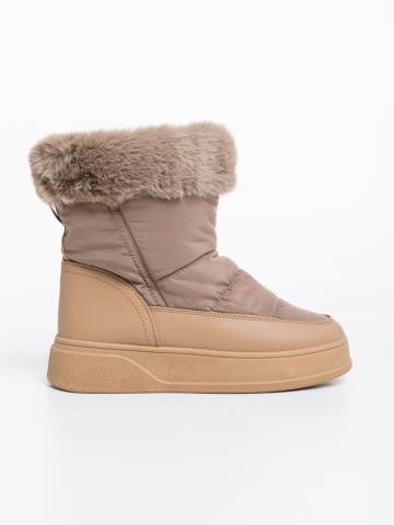 Janicia khaki női csizma ökológiai bőrből és textil anyagból - Img 4