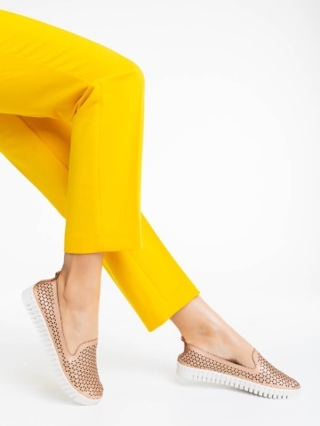 Luisa pezsgőszínű női espadrille ökológiai bőrből