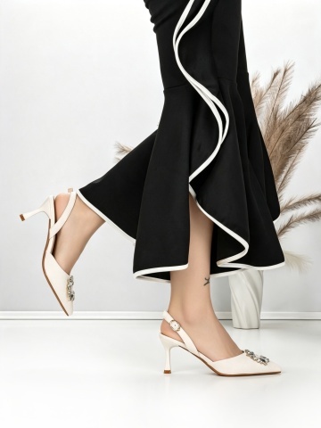Stiletto cipő Marenza Fehér - Img 2