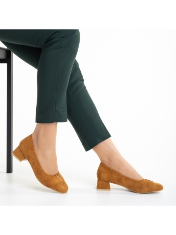 Briella camel női cipő, textil anyagból készült