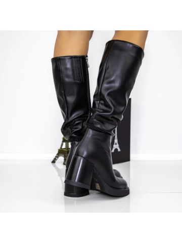 Női magassarkú csizma Bonara Fekete - Img 4