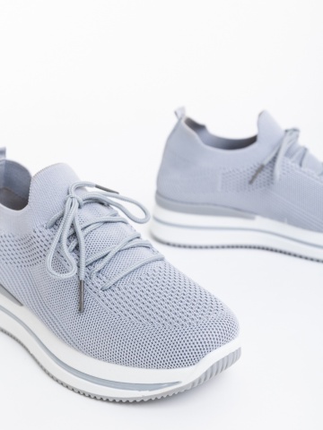 Taormina szürke női sportcipő textil anyagból - Img 5