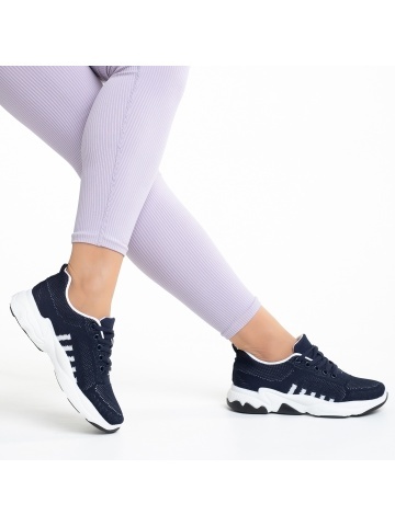 Linetta kék női sportcipő, textil anyagból készült