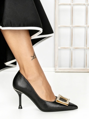 Stiletto cipő Cinren Fekete - Img 5