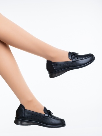 Anisia fekete női balerina ökológiai bőrből - Img 3