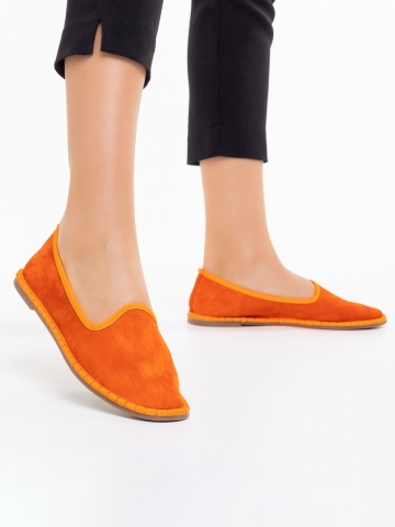 Purity narancssárga női espadrile, textil anyagból készült - Img 3