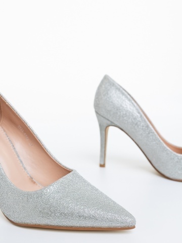 Stiletto cipő Mirari Ezüst - Img 5