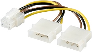 Cablu adaptor placa grafica PCI-E/PCI Express 6 pini Goobay