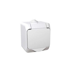 Priza simpla aplicata cu capac Cedar Plus Schneider