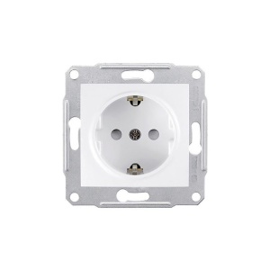 Priza simpla schuko 16A, alb Schneider Asfora