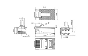 Mufe RJ45 CAT6A STP ecranate cu ghidaj Goobay - Img 2