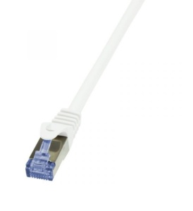 Patch cord Cat 6A S/FTP 20 m,Cu, alb/gri