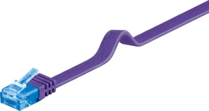 Patch cord Cat 6A UTP plat, 3m, Cu ,violet Goobay