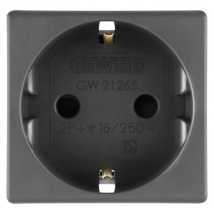 Priza schuko 16A, 2M negru Gewiss System