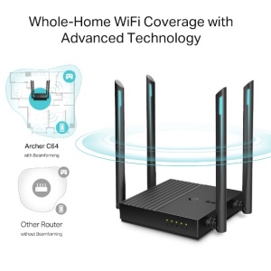 Router Wireless Gigabit TP-LINK Archer C64, Dual-Band 400 + 867 Mbps,negru - Img 3