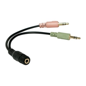 Cablu adaptor 2 x Jack T- 1 x Jack M 4P Logilink