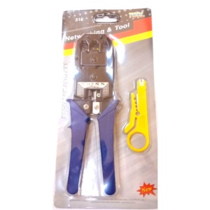 Cleste pentru sertizare mufe RJ45/RJ11 + stripper, Laimonci Tool