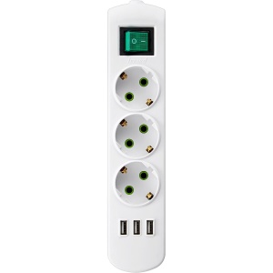 Bloc Prelungitor 3P 3USB +Intrerupator