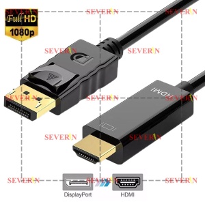Cablu Displayport tata - HDMI tata, 3m, contacte aurite