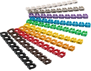 Marcatoarele de cablu fixează „Digits 0–9’” pentru diametre de cablu până la 6 mm