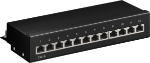 Patch Panel 12 porturi Cat 6 ecranat Goobay