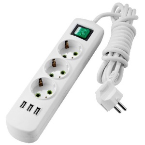 Prelungitor 3P 3M + 3 USB