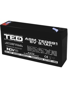 Acumulator etans 6V-9.1A TED