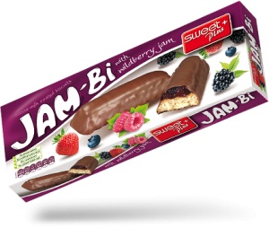 JAM-BI glazurati cu gem de fructe de pădure