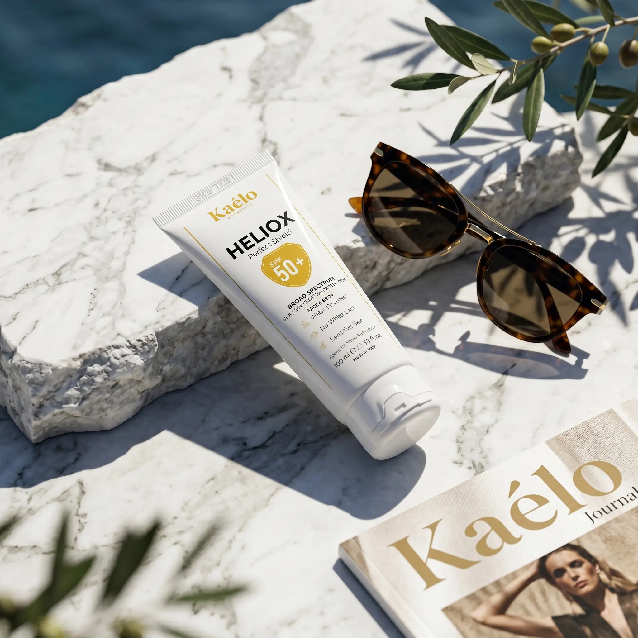 HELIOX SPF 50+ imagine editorială protecție solară