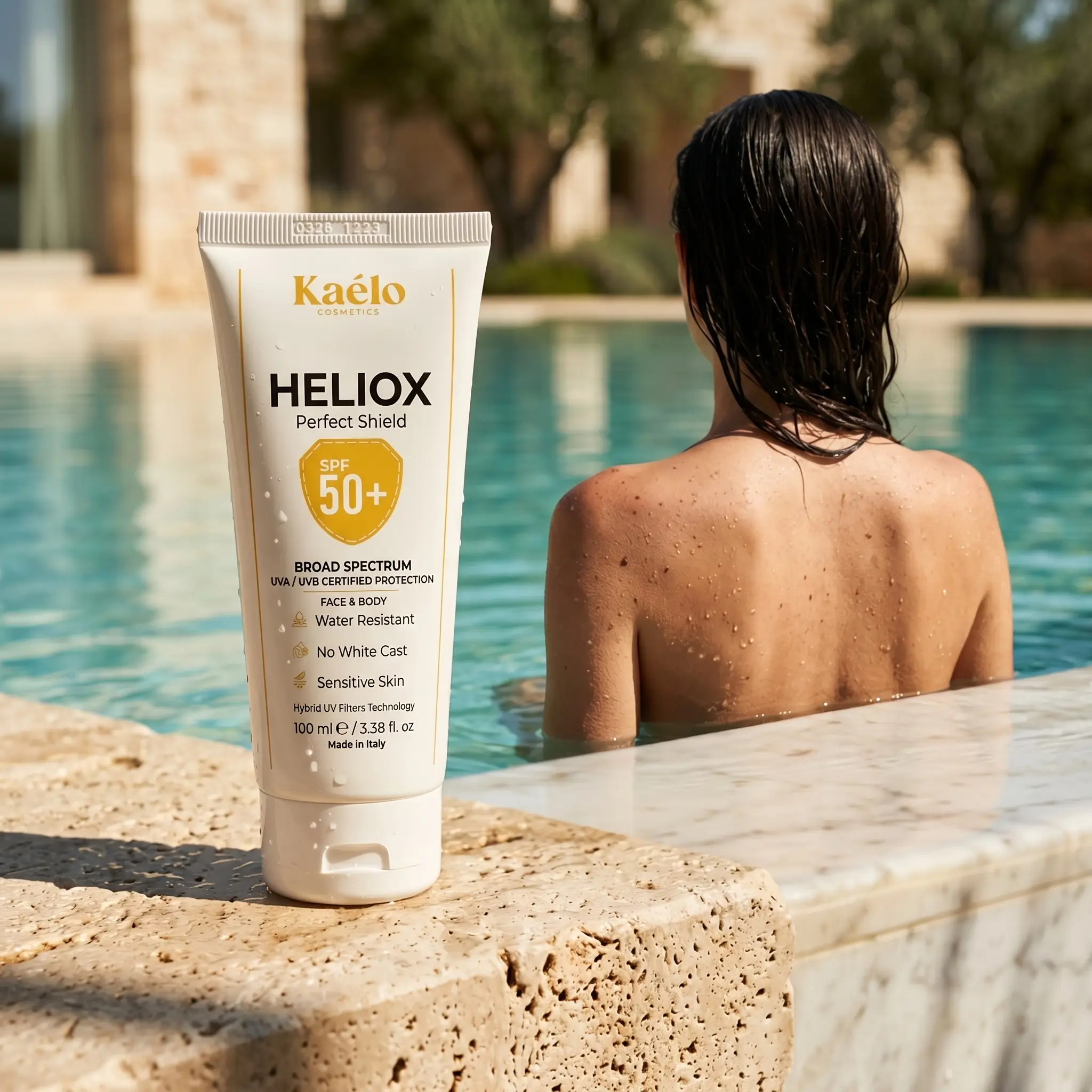HELIOX SPF 50+ fotografie comercială premium