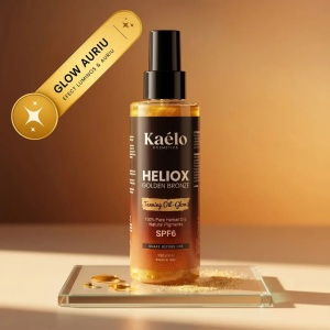 Ulei de Bronzare cu Efect Auriu Kaélo HELIOX Golden Glow, SPF 6, 150ml