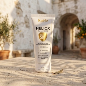 Cremă Protecție Solară Corp & Față , Broad Spectrum UVA/UVB 100 ml - Kaélo HELIOX Perfect Shield SPF 50+ - Img 4
