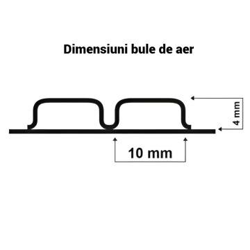 Folie bule 30mp., 50 micr., 0,3m x 100m, 2 straturi - Img 5