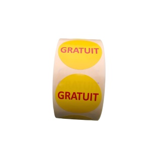 Rola 1000 etichete autoadezive "Gratuit"
