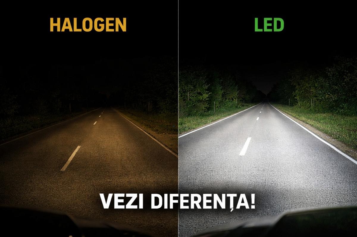diferenta intre halogen si led h11 v20