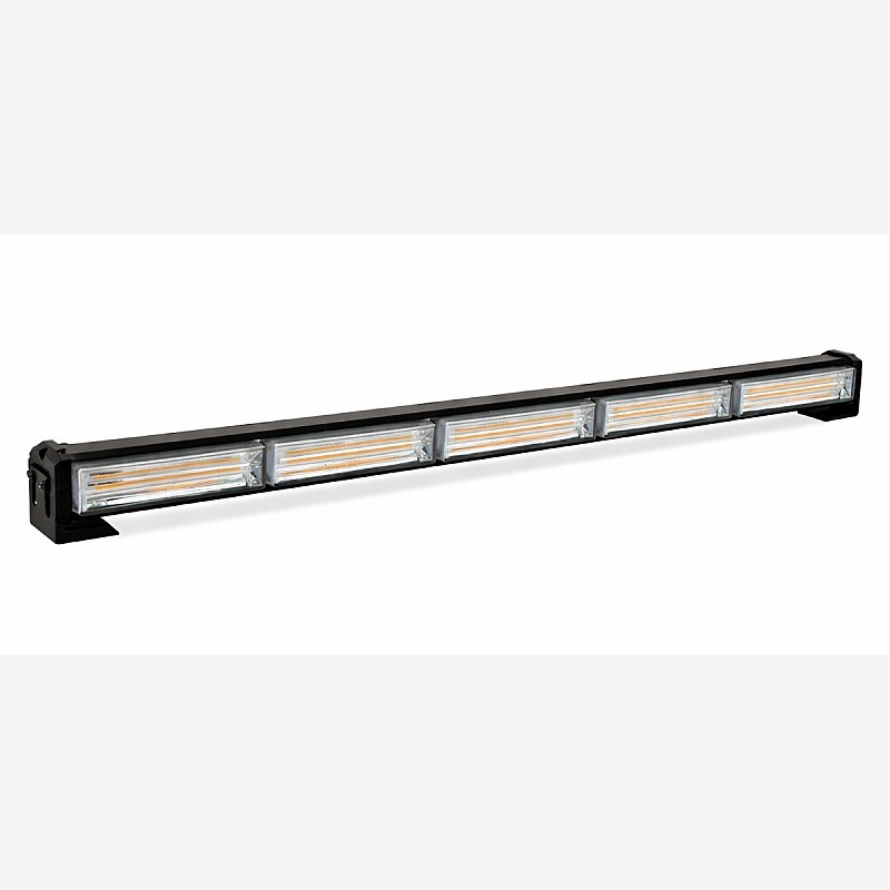 Bară Girofar LED 75 cm, 5 COB, 12V, Funcții Stroboscop, Lumină Portocalie de Avertizare