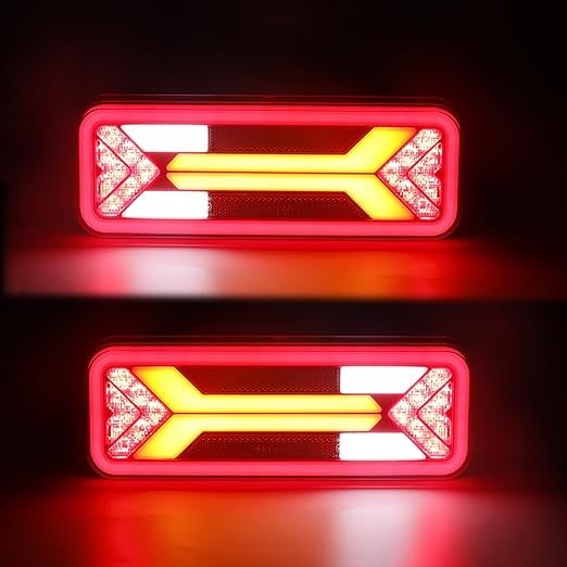 Set 2 Lămpi Spate LED Universale – Stop, Frână, Semnal, Poziție – IP67, 12V-24V